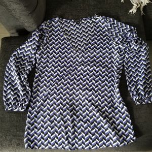Metaphor Herringbone Pattern Blouse Size XL